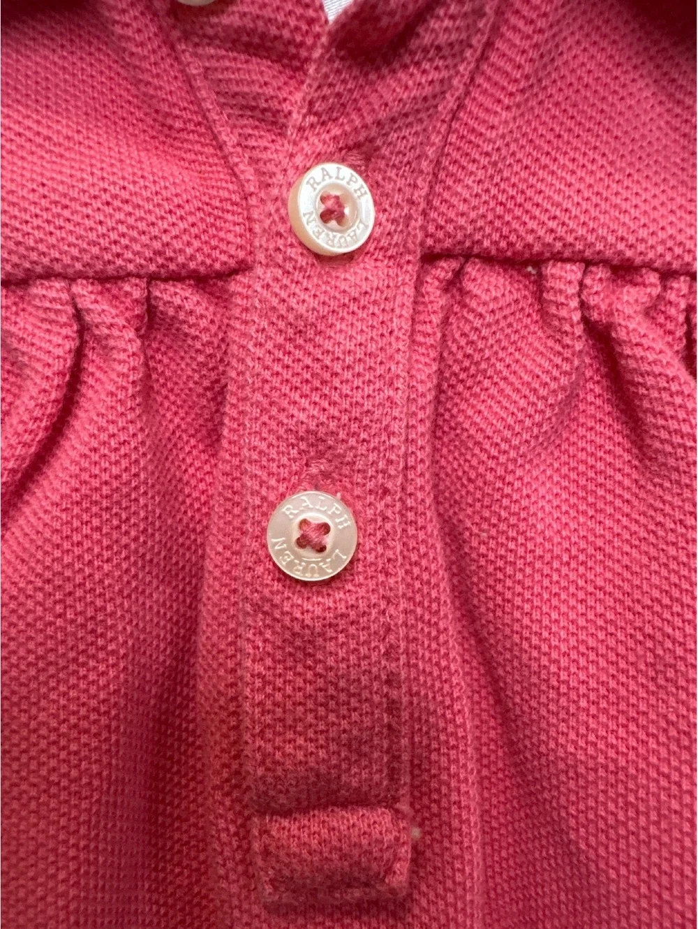 RALPH LAUREN PINK RUFFLE ROMPER SIZE 3 MONTHS